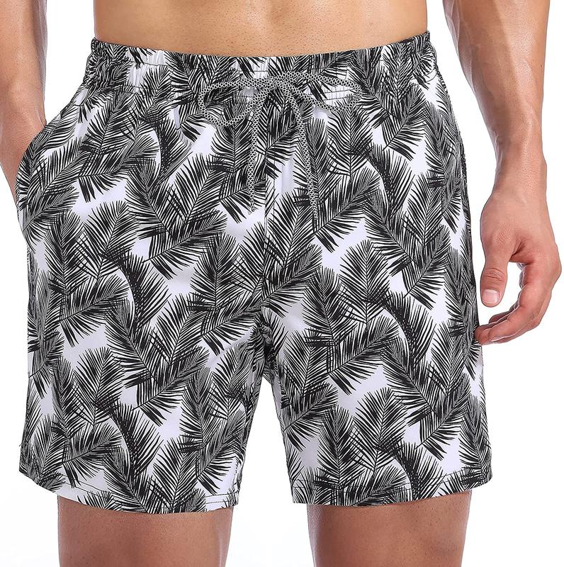 Mens Swim Trunks Digital Print Casual Beach Shorts Above Knees Quick Dry Hawaiian Swimming Shorts Summer Swimwear Bathing Suits for Men Surf Pants