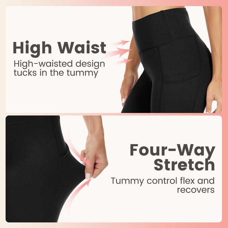 SHOWITTY Fleece Lined Leggings with Pockets for Women - High Waisted Yoga Pants Winter Warm Workout Leggings Reg & Plus Size