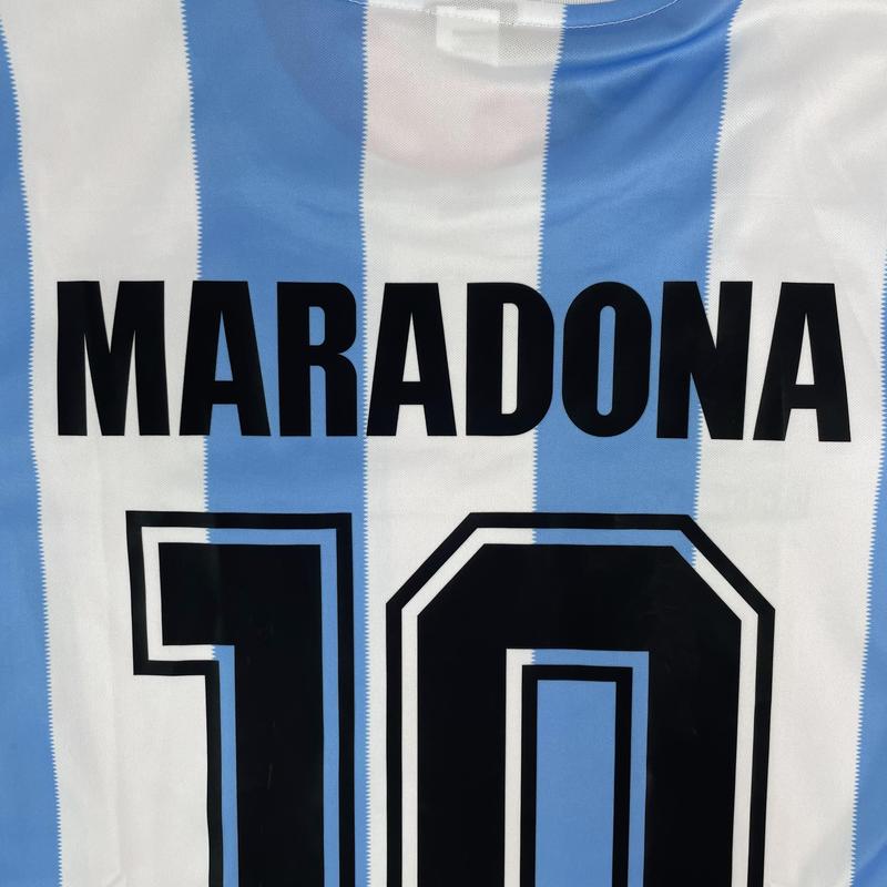 1986 Argentina Maradona Jersey Short Sleeve retro Soccer Jersey