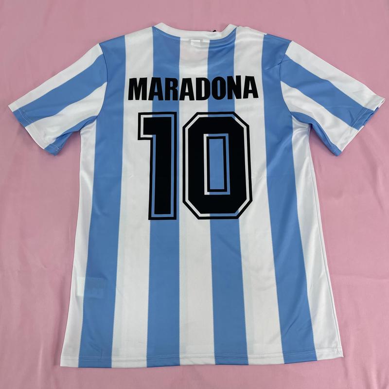 1986 Argentina Maradona Jersey Short Sleeve retro Soccer Jersey