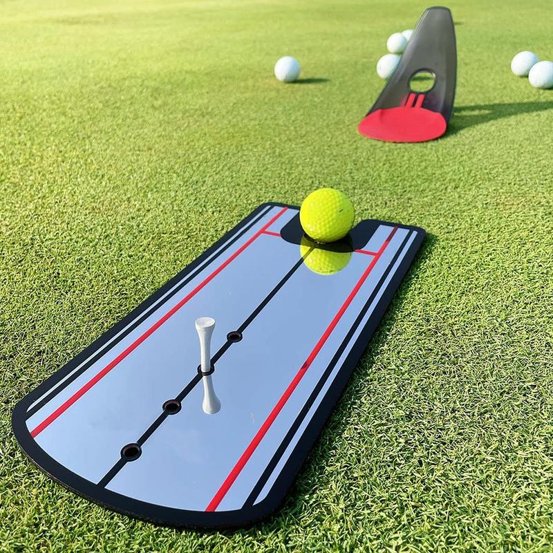 Golf Putting Alignment Mirror, Golf Training Aids, Golf Putting Training Aid, Portable Practice Putting Trainer