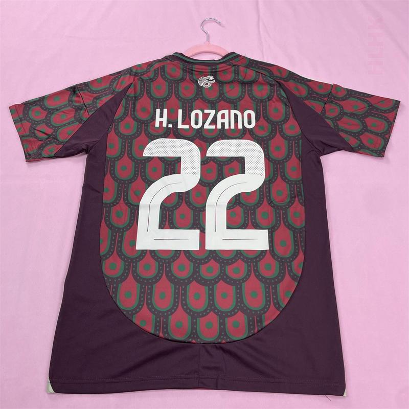 2024 Copa America Mexico Home 22# Hirving Lozano Short Sleeve Soccer Jersey