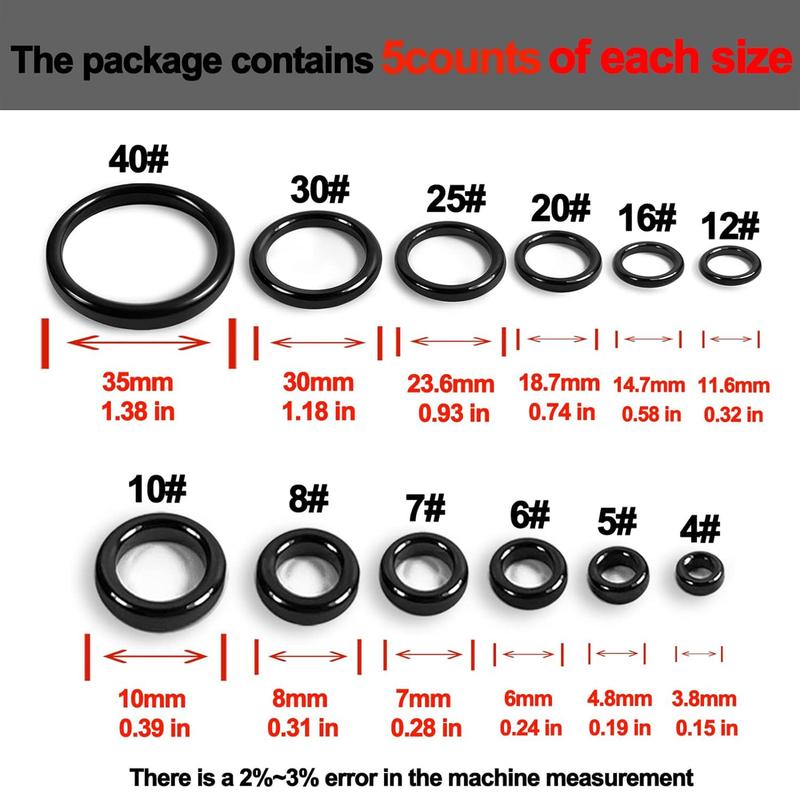 Fishing Rod Eyelet Repair Kit, 60pcs Fishing Pole Guides Ring, Fishing Guide Rings Replacement Kit, Fishing Accessories