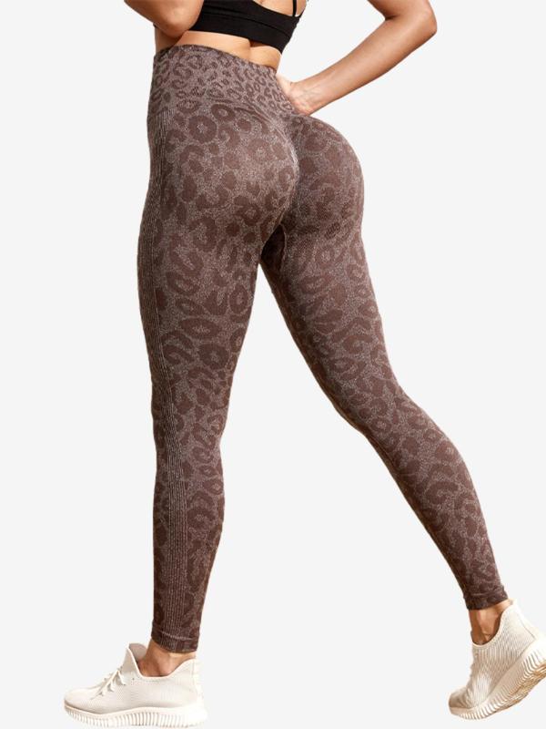 Women's Leopard Print High Waist Sports Leggings, Casual Comfy Breathable Skinny Pants for Yoga Gym Workout Running, Women Sport & Outdoor Clothing for All Seasons, Women's Tight Pants Women'S Tight Pants, Tummy Control