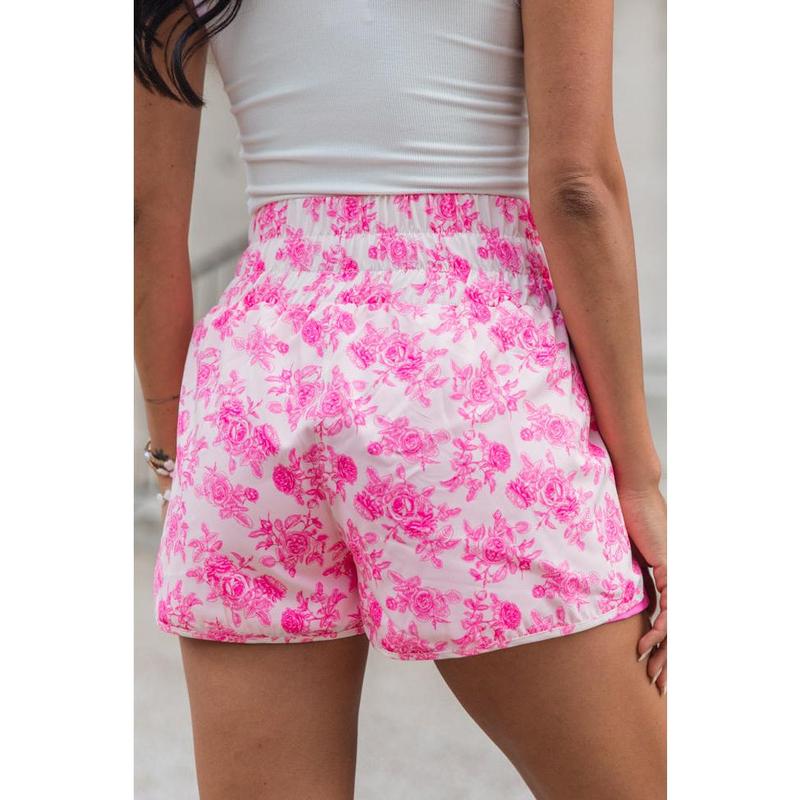 Errands To Run In Floral Fantasy Biker Shorts Lined Active Shorts SALE