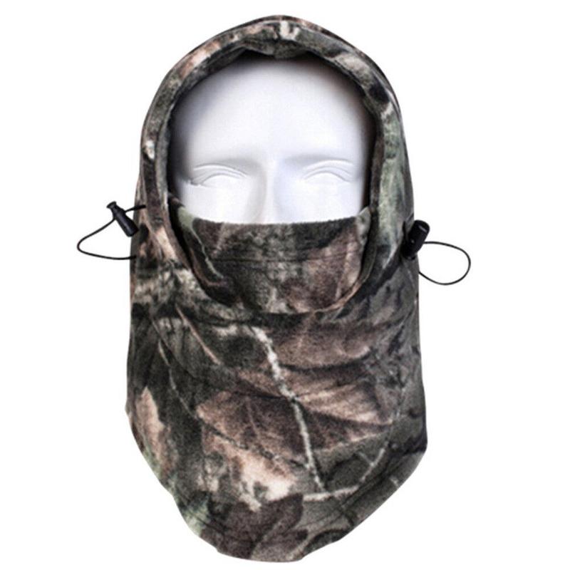 Men Women Winter Camo Fleece Balaclava Hat Ski Neck Face Mask Hood Cap