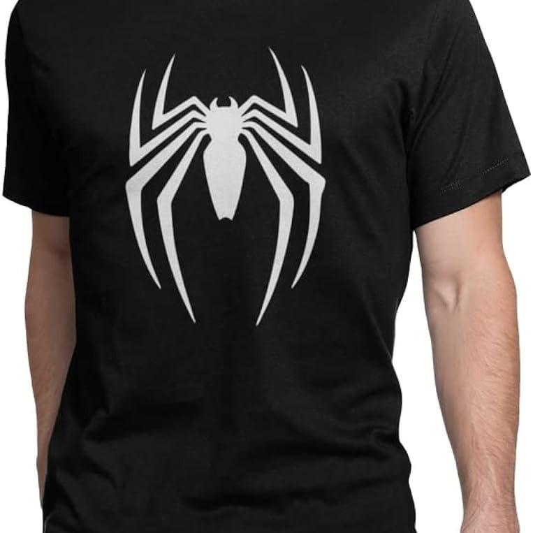 Spider Logo Compression Shirt - Men's Crewneck Slim-Fit Sports T-Shirt | Quick-Dry, Breathable, Sweat-Wicking | Perfect for Running, Gym Training, and Base Layer