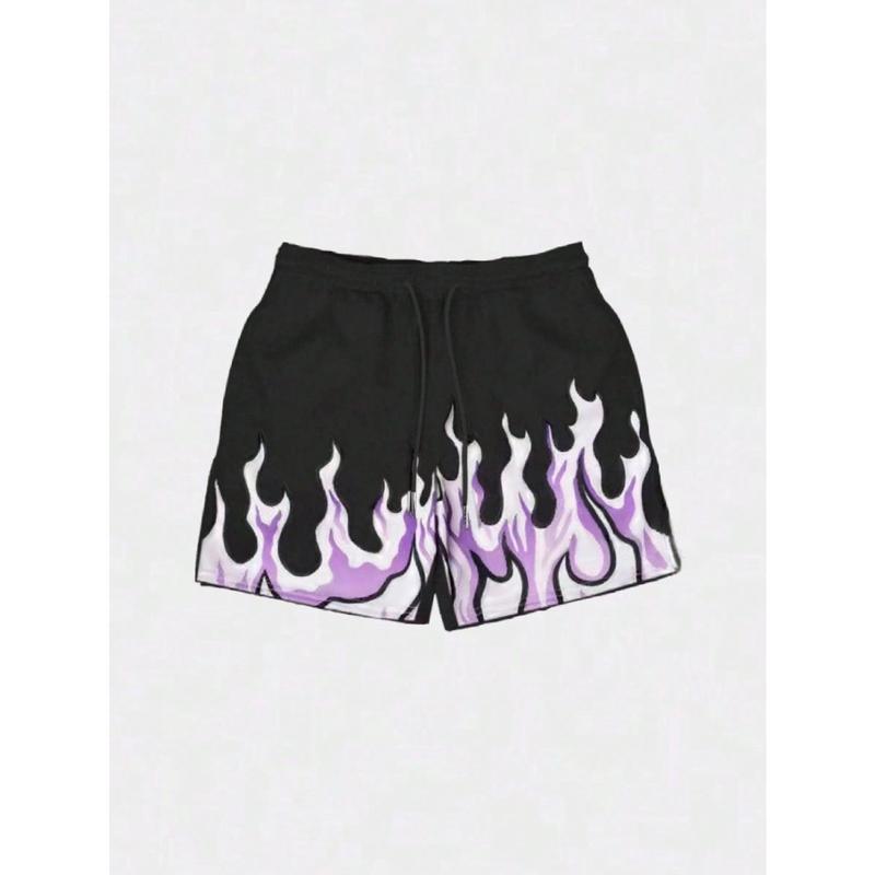 Men's Sports Shorts Flame Mesh Black