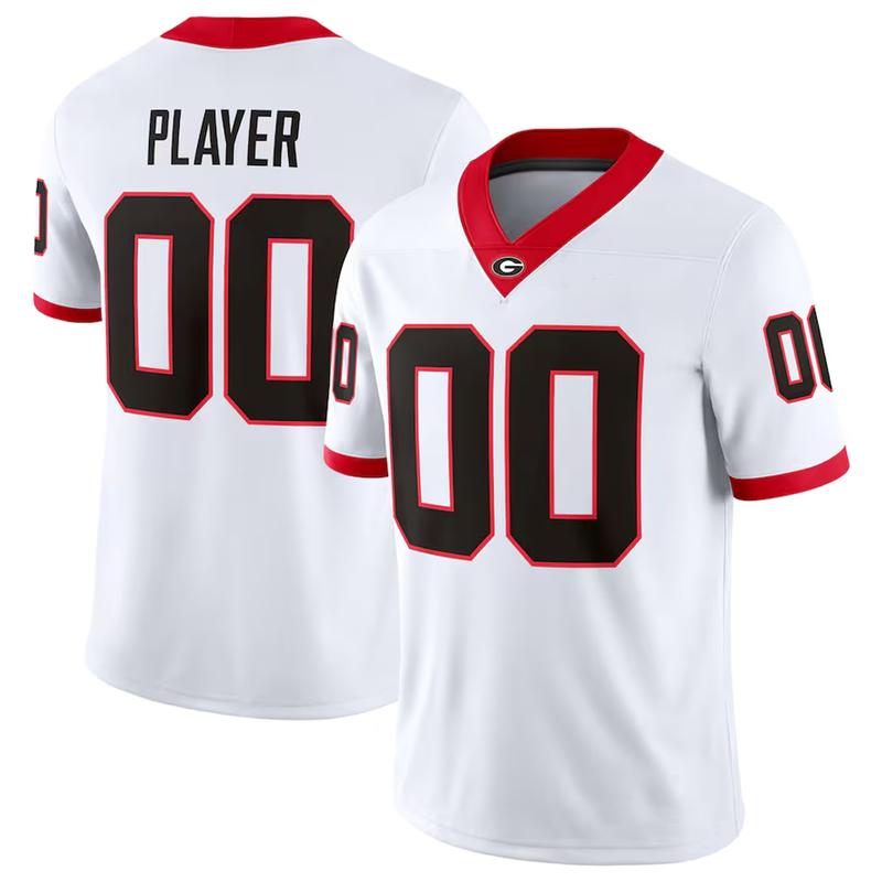 Custom Georgia Bulldogs NIL Pick-A-Player Game Jersey - White, Sport Jersey Shirt Trendy, Men Football NCAA Jersey Shirt, Gift For Fan