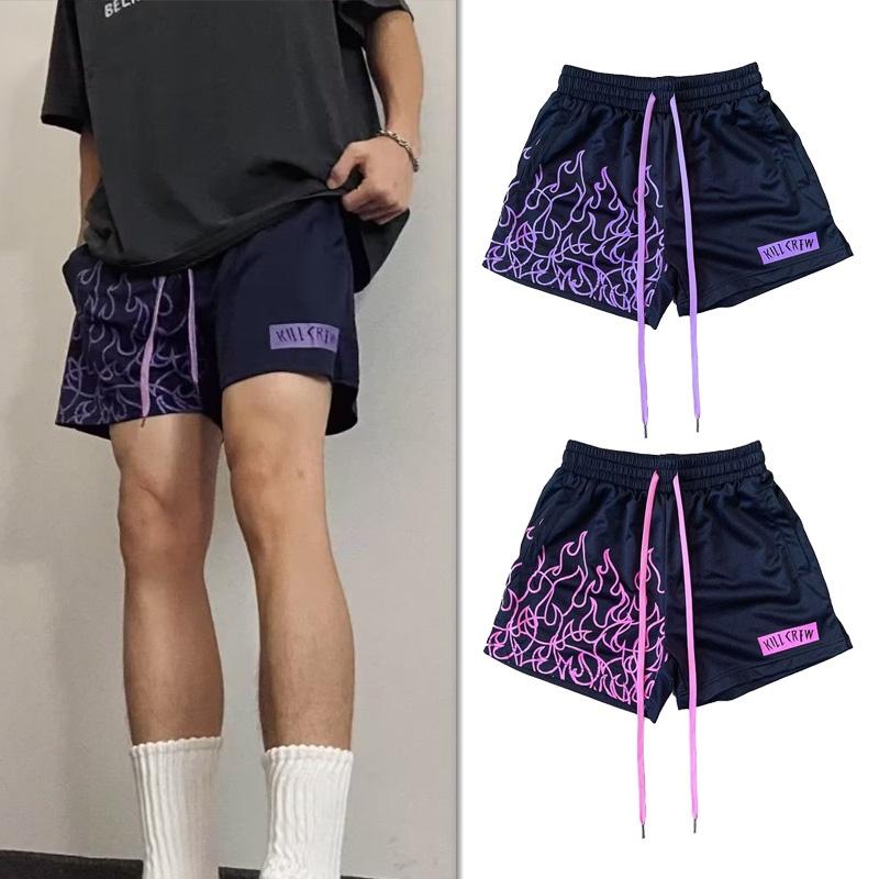 Basketball Shorts Men's Sports Pants Summer for Men New Trend, Hip Hop Fire Printed Street Shorts, Size S-5XL, Gift For Him, Gifts for boyfriend