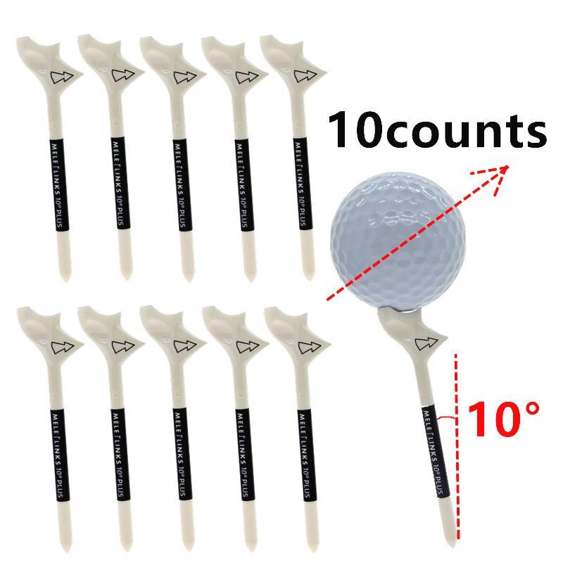 Oblique Insertion Durable Golf Tees, 10pcs Professional Golf Tees, Golf Accessories for Outdoor Sports, Christmas Gift