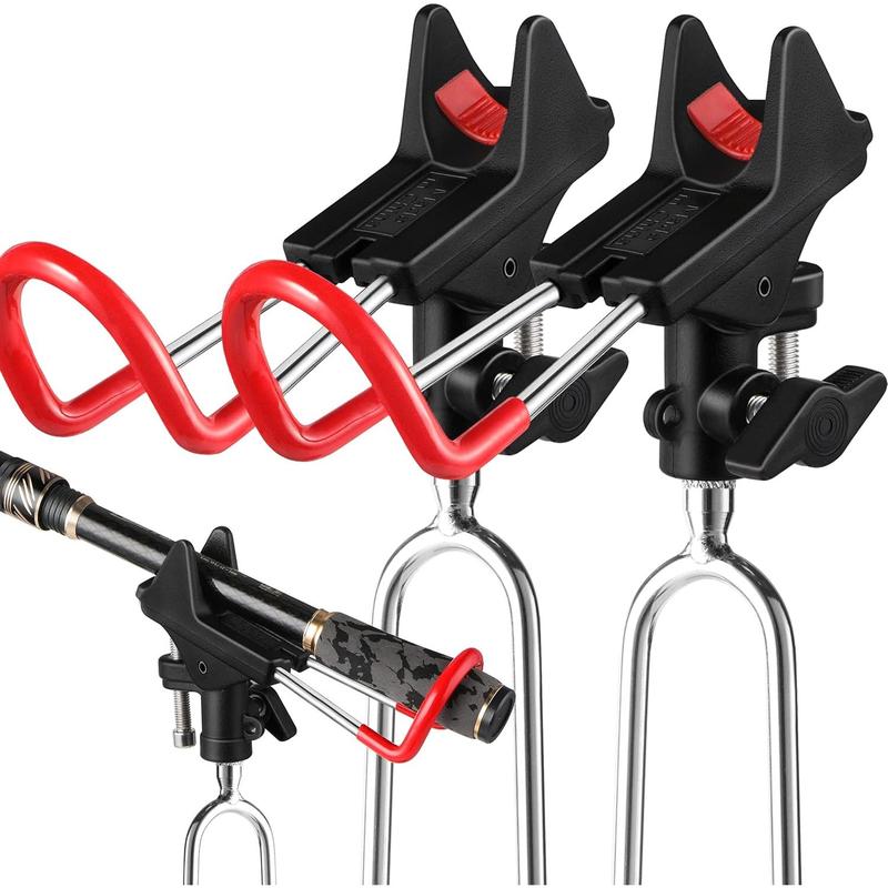 Fishing Rod Holders for Bank Fishing - Upgraded Fishing Pole Holders for Ground, Beach, 360 Degree Adjustable Fishing Pole Stand Equipment, Gift for Men Father’s Day, Birthday Day