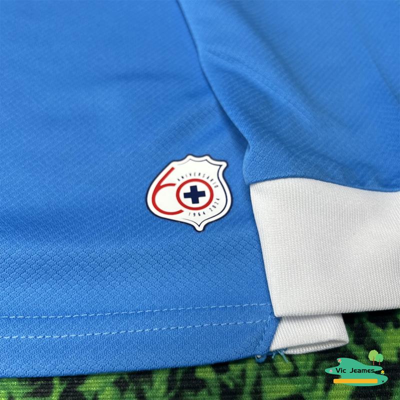 2425 CRUZ AZUL Home Blue Long Sleeve Top Football Jerseys LIGAMX Fan Edition