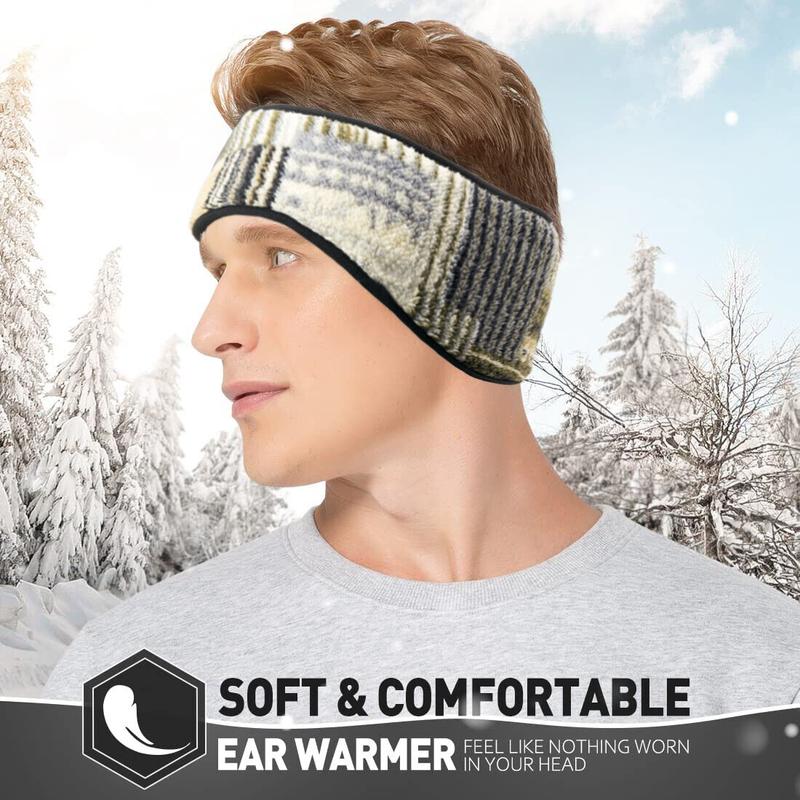 Winter Ear Warmers Headband Fleece Earmuffs Covers for Cold Weather Cycling Ski