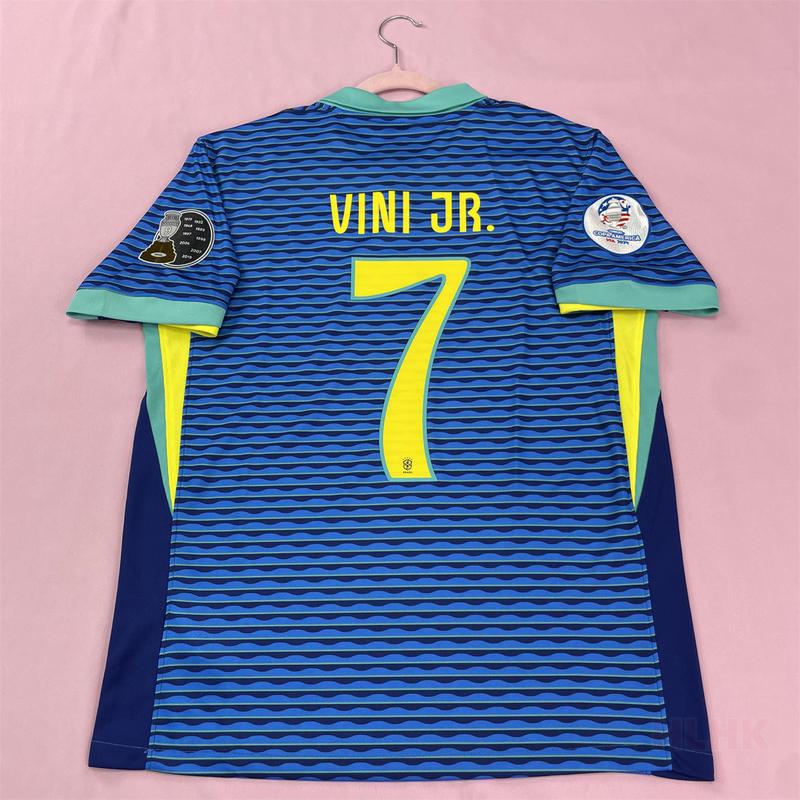 2024 Copa America Brazil Away Short Sleeve VINI JR 7# Soccer Jersey