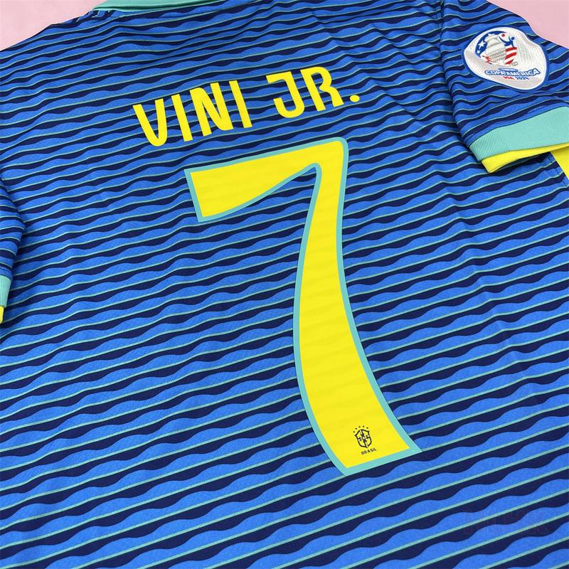 2024 Copa America Brazil Away Short Sleeve VINI JR 7# Soccer Jersey