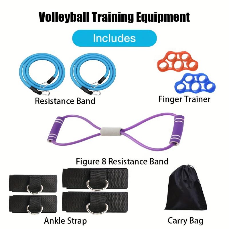 Elastic Rope Resistance Bands Volleyball Training Equipment, Pass Aid, Agility, Serving, Arm Swing, Resistance Belt Set for Passing Training