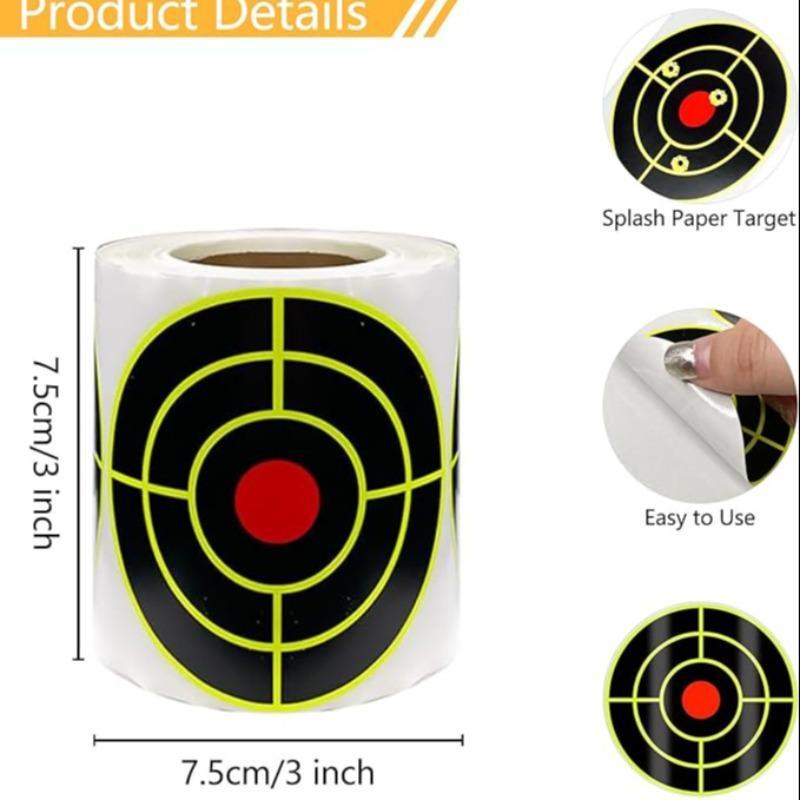 Shooting Target Sticker, 100pcs roll Shooting Target Sticker, Outdoor Shooting Range Target Paper, Practice Training Target for Shooting Range