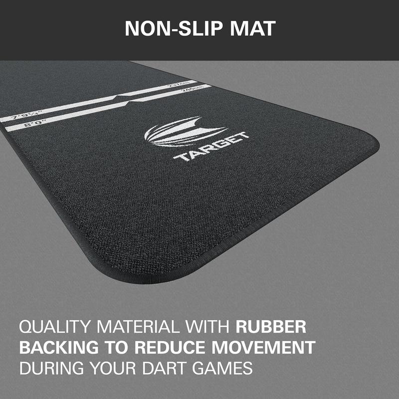 TARGET Darts Dart Mat - World Champions Ink Mod | Dart Oche Mat with Soft Tip and Steel Tip Throw Line Distances | Non Slip Carpet Mats for Floor and Dart Tips Protection | Darts Accessories UK