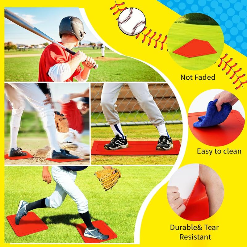 Baseball Bases for Yard - 3 Throw Down Bases 1 Homeplate 1 Pitching Rubber with Baseball Bases Bag for  Practice, Rubber Bases for Kickball Baseball Play