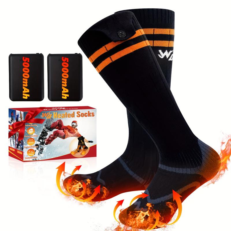 Rechargeable Heated Socks, Unisex Winter Warm Foot Warmer, Washable, Suitable for Outdoor Activities 2025 Black Friday