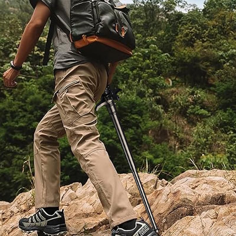 Sturdy Trekking Poles: Durable Aluminum, Retractable Design, Ergonomic Grip, Shock Absorption, Lightweight & Portable Stable Walking Stick for Hiking