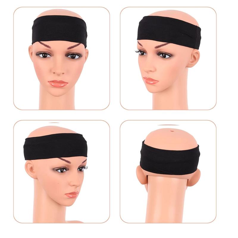 3 Pack Yoga Headbands Stretchy Cotton Head Band Hairwarp Sports Running Exercise Gym (Solid Color)