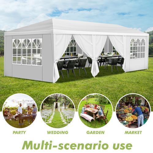 10x10‘ 20’ 30‘ Canopy Tent with 4~8 Removable SideWalls,Tent Outdoor for Wedding Party Camping,Gazebo Canopy for Backyard Patio Garden,Garage Carport