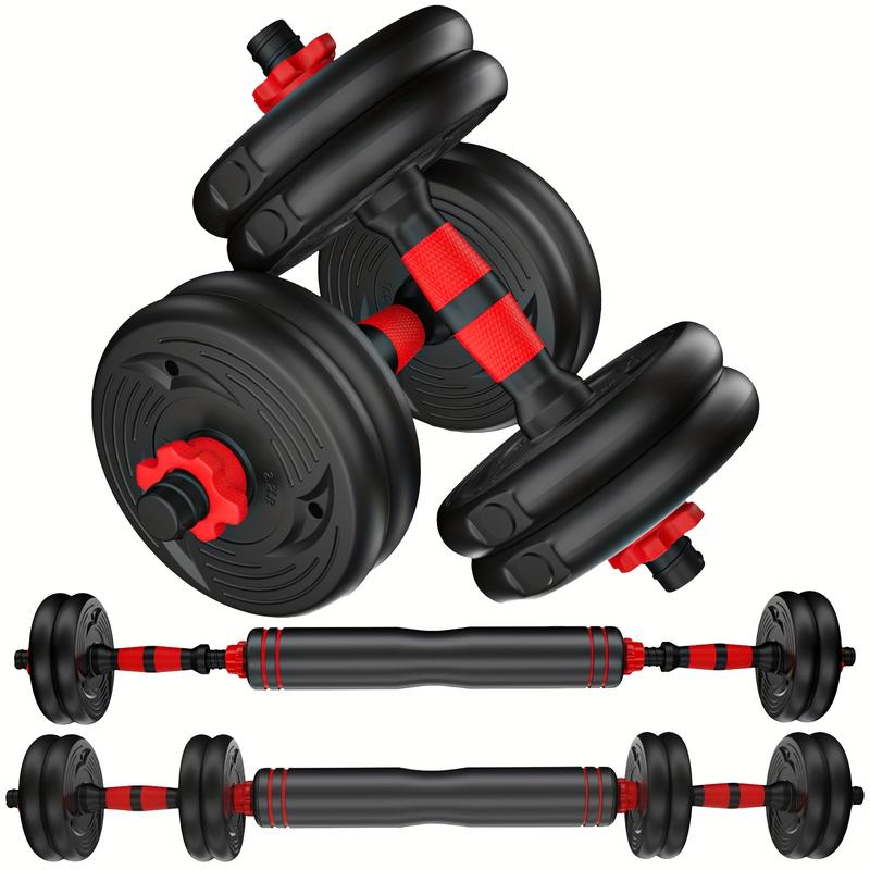 Canmalchi Adjustable Dumbbell Barbell Counterweight Suit 20 Lbs 3 in 1 Training Gym Workout Counterweight Suit Fitness Weight Lifting Training Home Gym Office Equipment