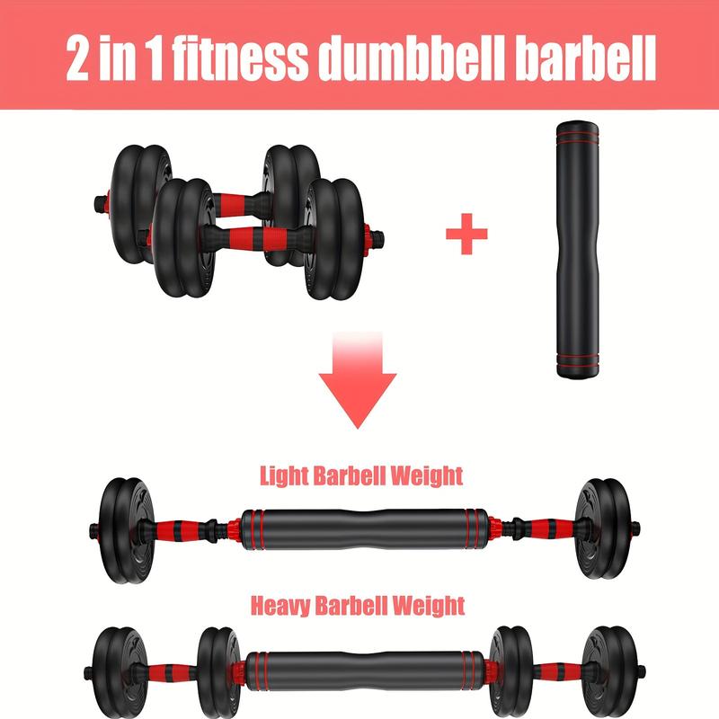 Canmalchi Adjustable Dumbbell Barbell Counterweight Suit 20 Lbs 3 in 1 Training Gym Workout Counterweight Suit Fitness Weight Lifting Training Home Gym Office Equipment