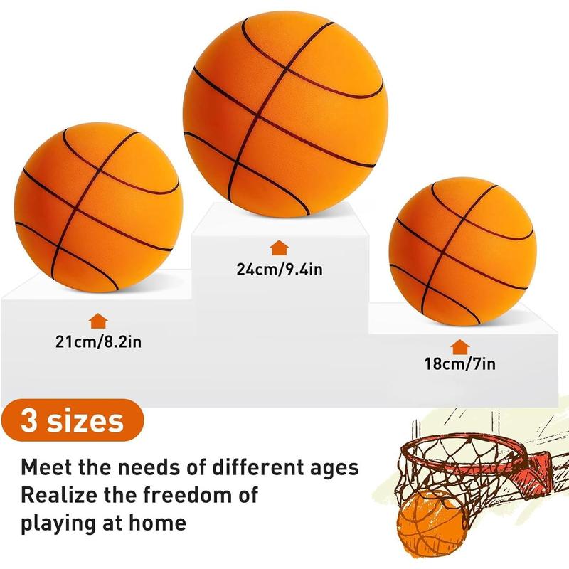 Silent Basketball, Quiet Bounce Basketball, Hush Handle Silent Basketball, Uncoated High-Density Foam Ball