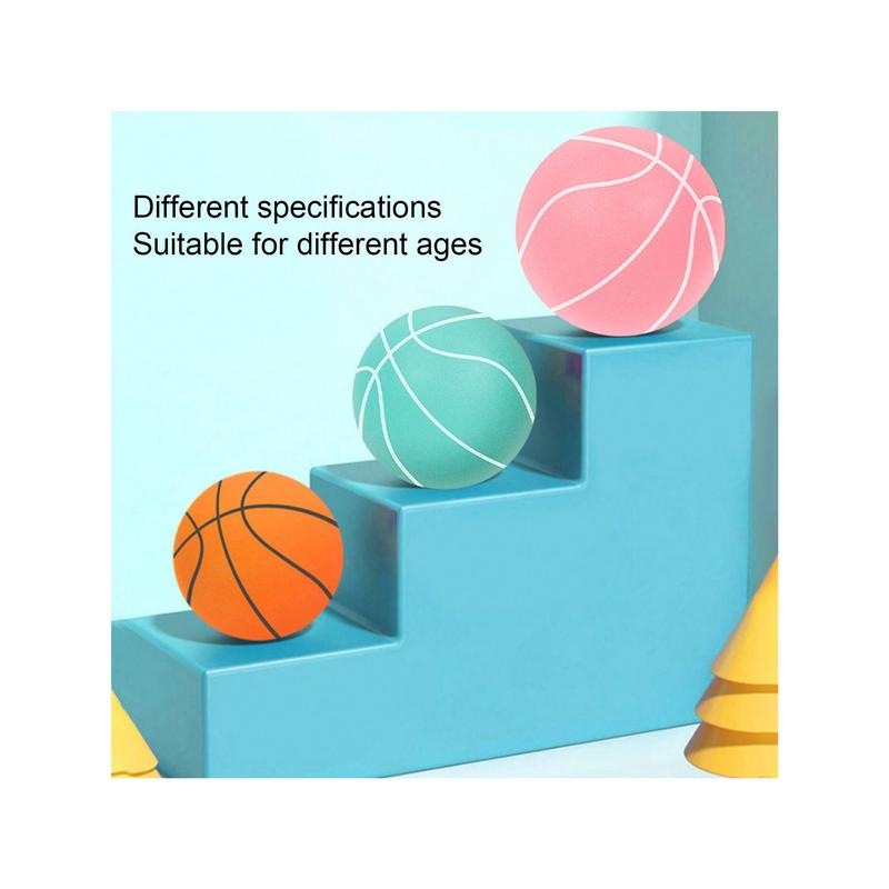 1PC Indoor Silent Basketball High Rebound Low Noise Dribbling Training Uncoated High Density Foam Practice Sports Bouncy Ball Gift