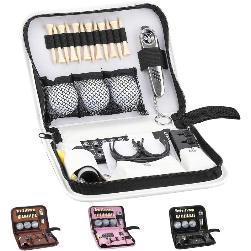 Golf Gifts for Men and Women,Golf Accessories Set with Hi-End Case,Golf Balls,Golf Tees,Golf Multifunctional Divot Tool,Rangefinder Golf Brush,Golf Scorer,Golf Ball Clamp