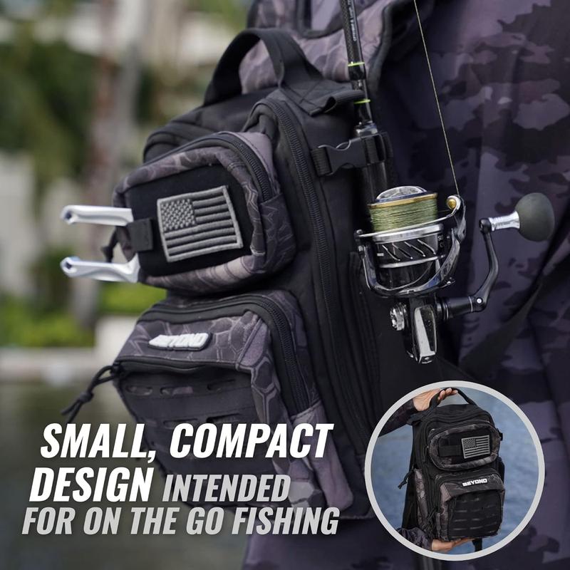 Fishing Tackle Backpack- The Voyager Tactical Fishing Storage Bag - Lightweight & Compact Bag For Fishing