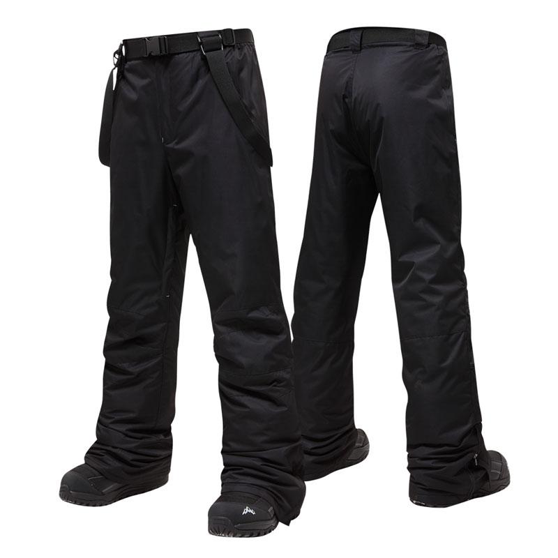 Men's Skiing Pants Brands Warm Outdoor Sports Waterproof Thinken Snow Trousers Suspenders Winter Snowboard Pants Men