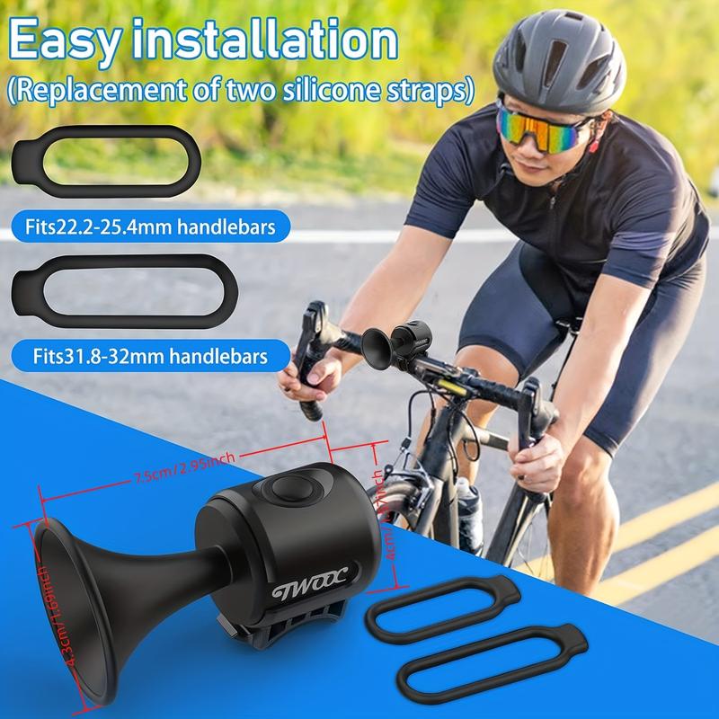 Bike Horn, 120dB Bike Chime IPX4 Waterproof Loud Bike Chime, Electric Horn With 300mAh Battery Operated, For MTB Road Bike Scooter Adults