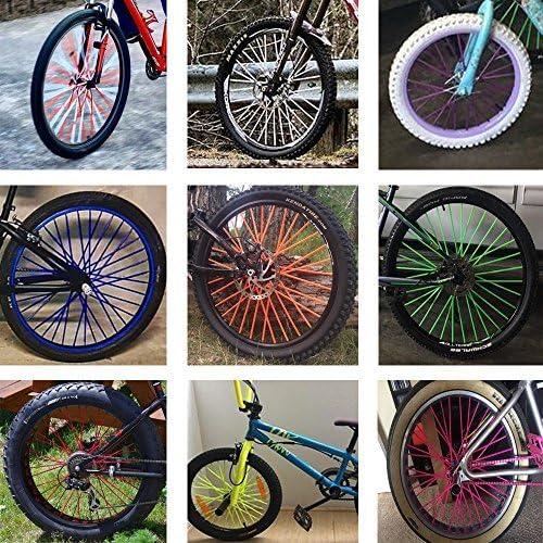 Super Pop Bicycle Spoke  Wraps Compatible with Schoolmate  Fans- Colorful  Wheel Decoration-72 Pcs(Purple)