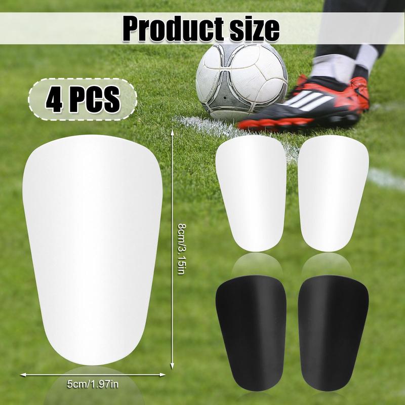 4pcs Mini Football Shin Pads, 3.15x1.97 Inch Extra Mini Shin Guards Soccer Miniature Shin Pads Tiny Protective Shin Guards for Men Women Boys Girls Graffitiable DIY