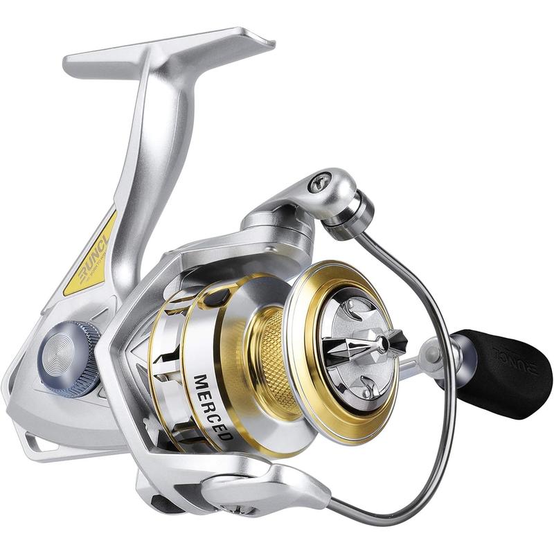 RUNCL Merced Spinning Fishing Reel - 10+1 HPCR Ball Bearings, Multi-Disc Drag, CNC Line Management, Braid-Ready Spool, Lightweight Design