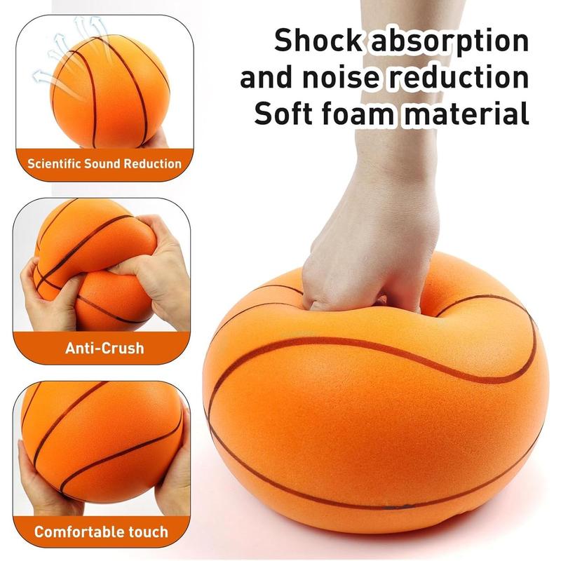 Silent Basketball, Quiet Bounce Basketball, Hush Handle Silent Basketball, Uncoated High-Density Foam Ball