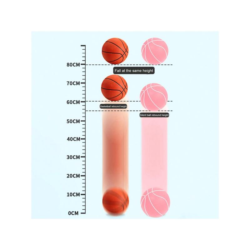 1PC Indoor Silent Basketball High Rebound Low Noise Dribbling Training Uncoated High Density Foam Practice Sports Bouncy Ball Gift