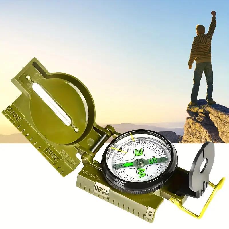 Compact Waterproof Survival Compass, Durable Multifunction Navigation Tool, Essential for Hiking, Camping & Travel Adventures