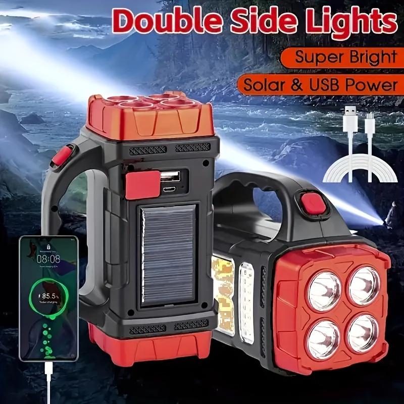 Ultimate Solar Camping Light - Bright, Portable, Rejected, Waterproof, Power Bank, USB, LED Flashlight Torch with Long-Lasting Battery Life, Durable Design, and Versatle Charging Options