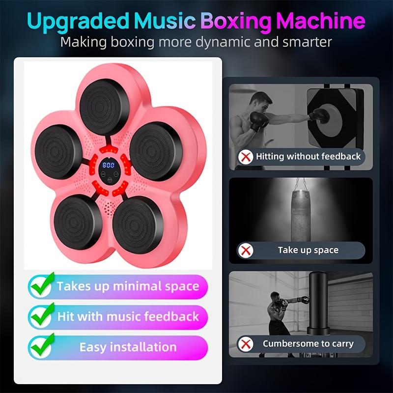 3 Pieces Smart Music Boxing Machine, Wall-mounted Boxing Target, No Need To Drill Holes For Installation, Adjustable Height, 9-speed Speed Adjustment, Electronic Boxing Trainer With Gloves, Boxing Fitness Workout