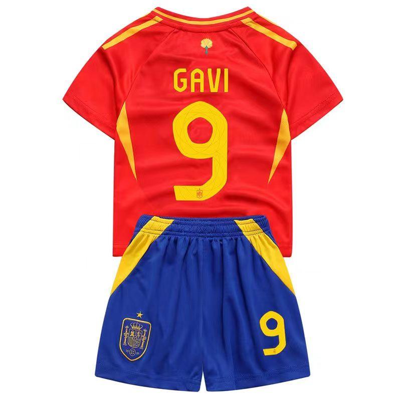 Euro 2024 Spain home shirt Yamal children's football kit 16#-28#