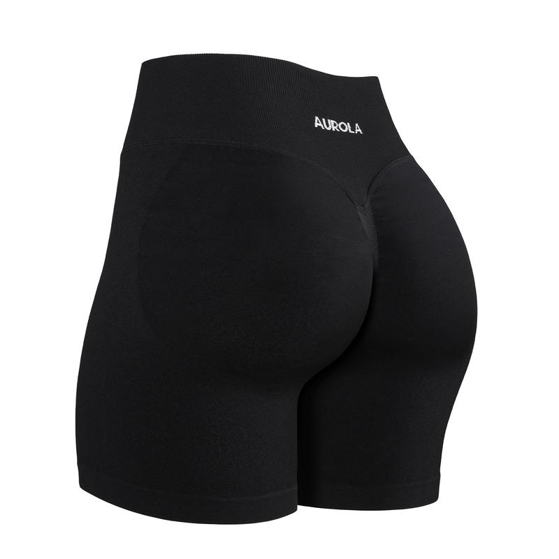 AUROLA Influence Collection Workout Shorts for Women,No Roll Up Squat Proof New Scrunch Seamless Compression Gym Short 5.5