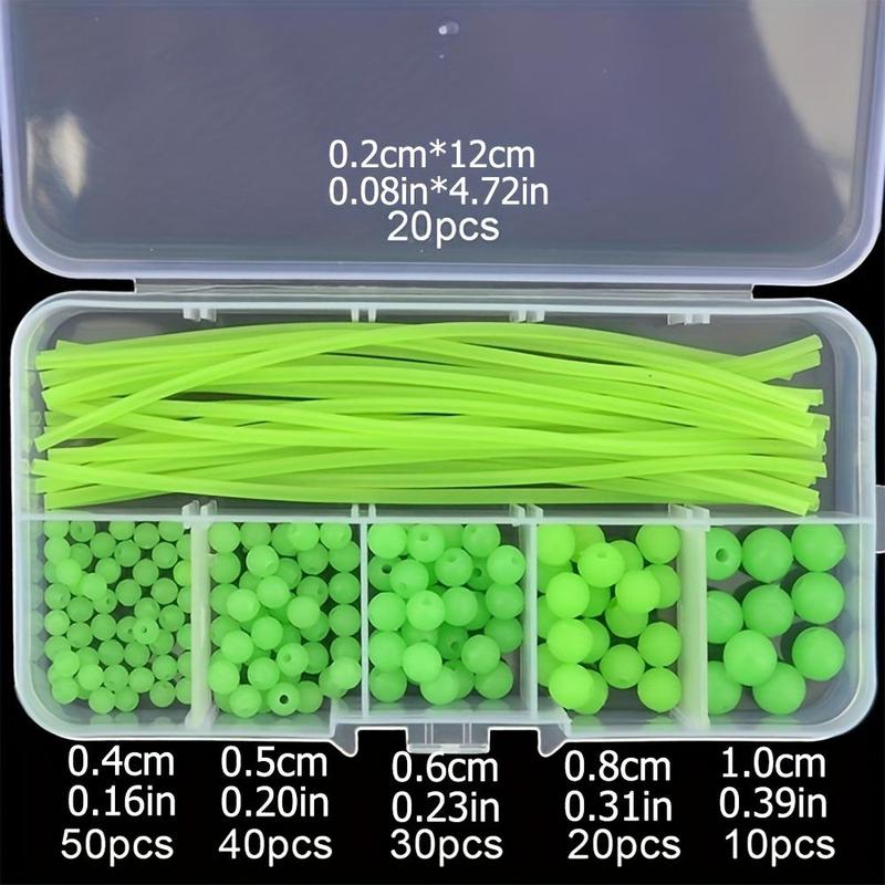 Luminous Fishing Bead & Tube, High Visibility Fishing Bead & Tube, Fishing Accessories for Saltwater & Freshwater Adventure, Outdoor Fishing Accessories