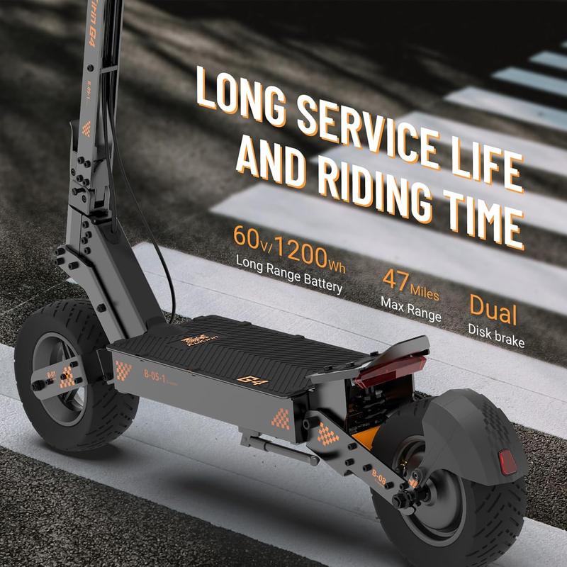 KUKIRIN G4 Electric Scooter - 43 Miles Range & 43 MPH Max Speed - 1200WH Power - 2000W Motor