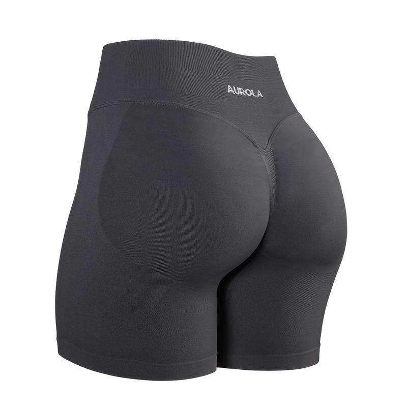 AUROLA Influence Collection Workout Shorts for Women,No Roll Up Squat Proof New Scrunch Seamless Compression Gym Short 5.5