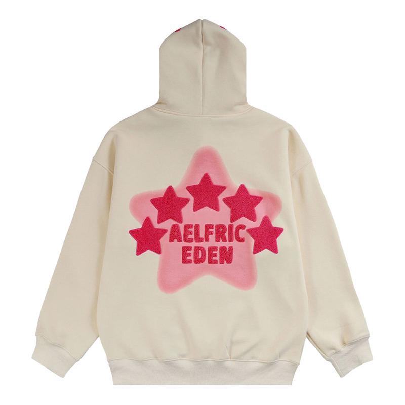 Aelfric Eden Vintage Embroidery Star Hoodie Fashion trend Wear hoodie sport jacket